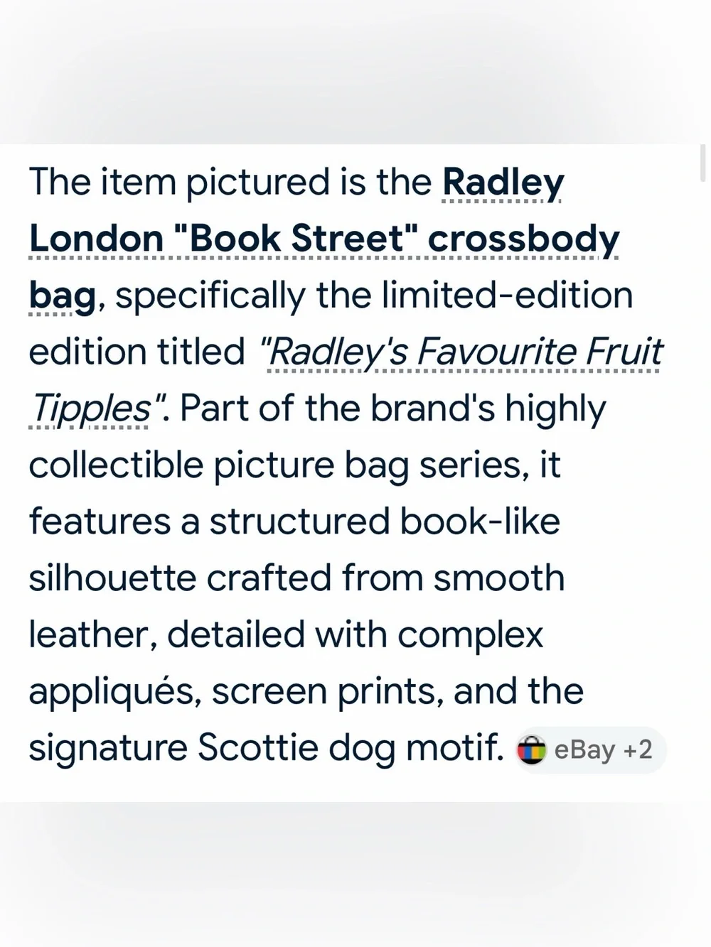 RADLEY LONDON like new